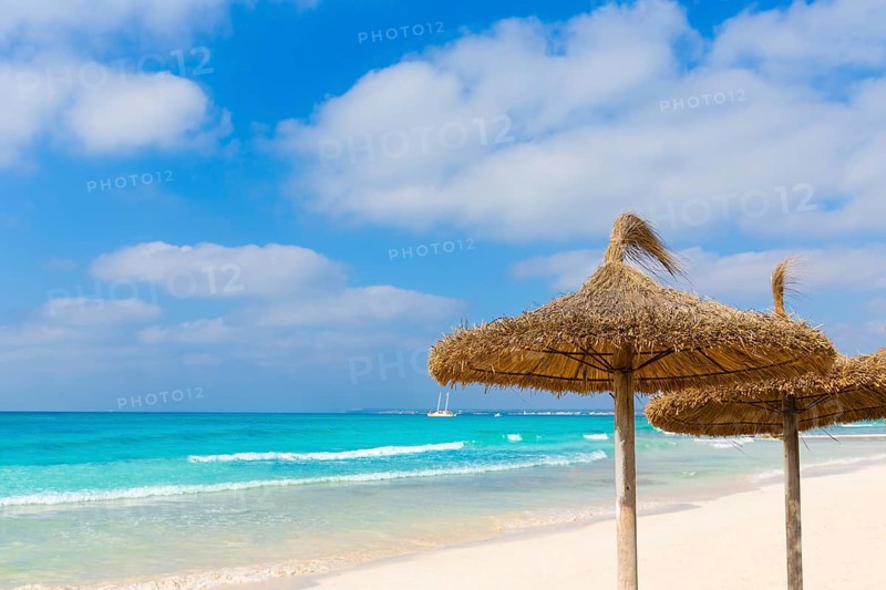 Majorca Es Trenc ses Arenes beach in Campos Balearic islands of Mallorca Spain