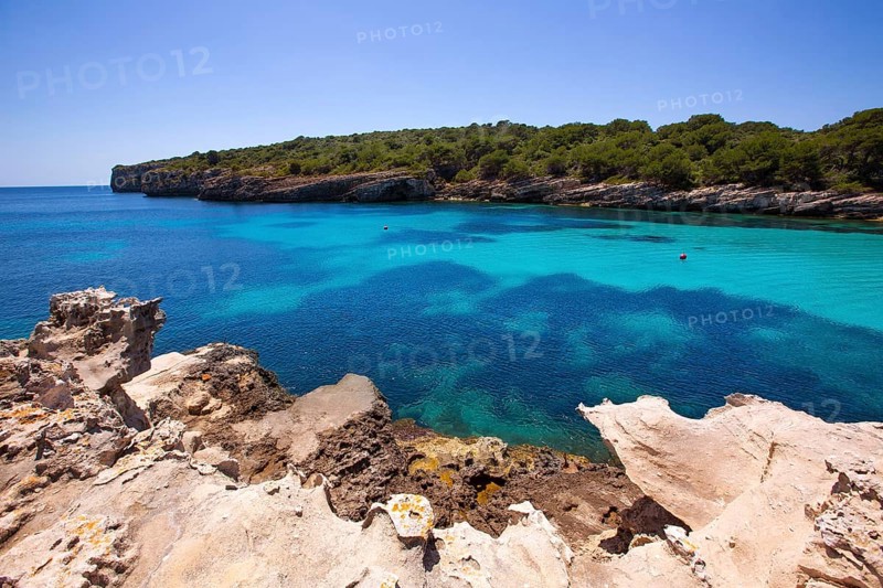 Menorca Cala en Turqueta Ciutadella turquoise Mediterranean at Balearic islands