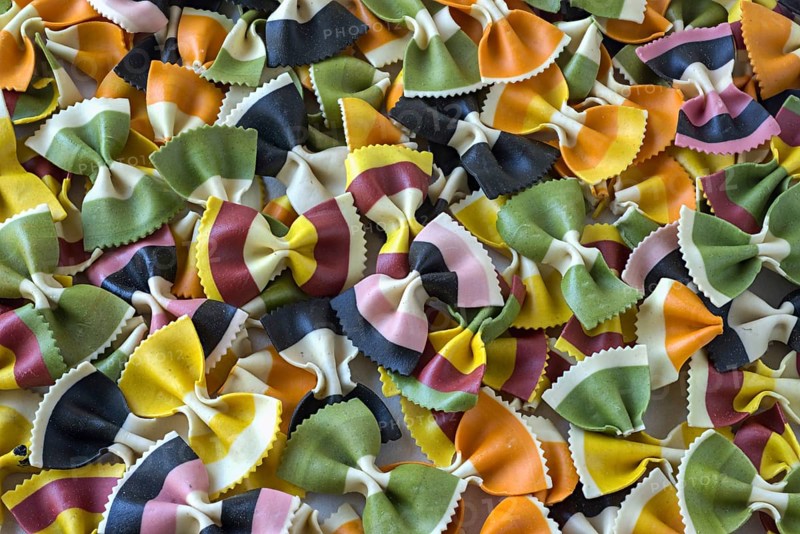 Colourful butterfly noodles, full-size
