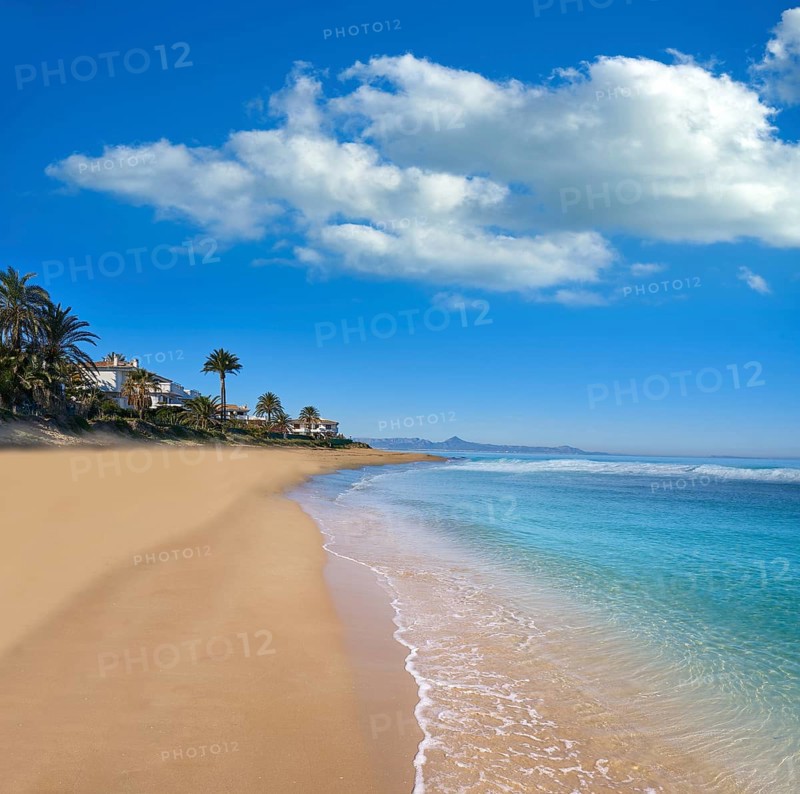 Denia las Marinas les Bovetes beach in Alicante of Spain