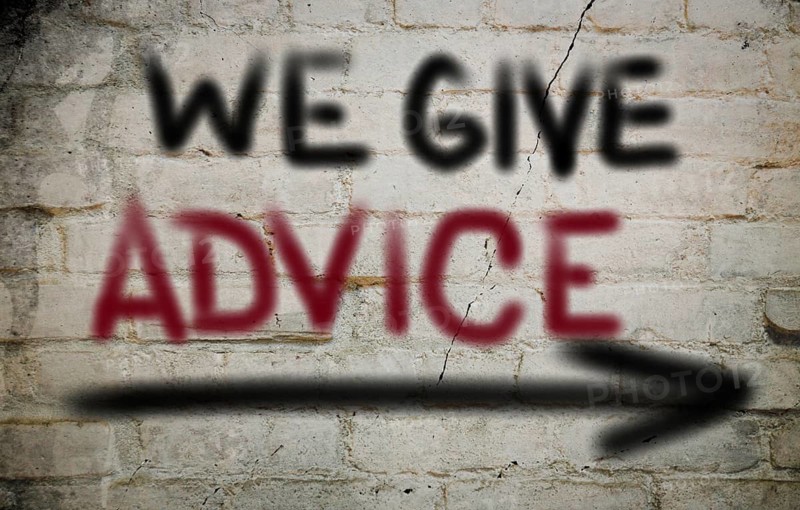 We Give Advice Concept