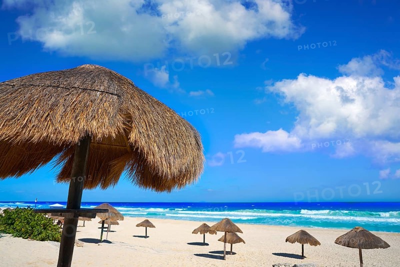 Cancun Delfines Beach at Hotel Zone of Mexico