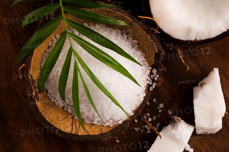 Coco bath. coconut with sea salt