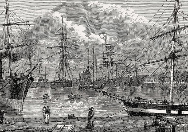 Edinburgh Dock, Leith, Edinburgh, Scotland, 19th century