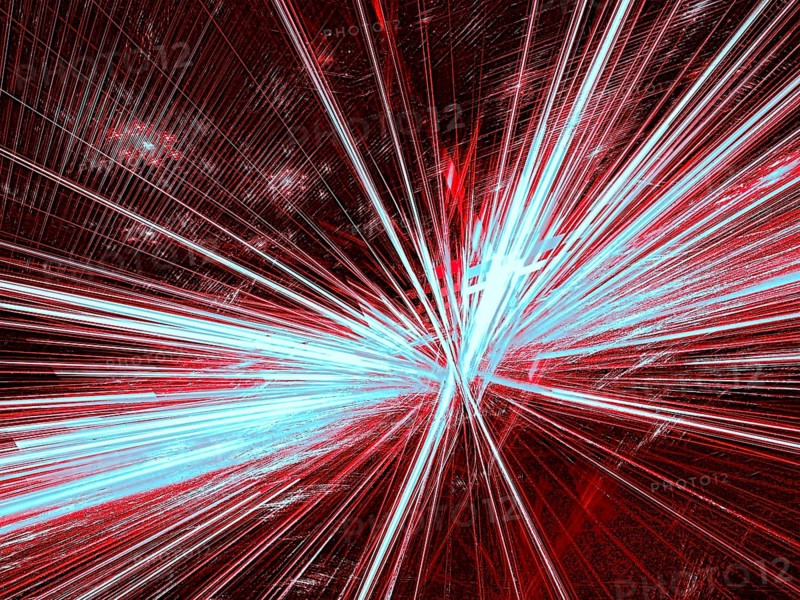 Abstract rays burst - computer-generated image. Fractal geometry: glowing lines like star. Technology background for covers, banners, web design