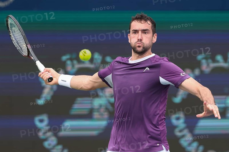 Marin Cilic (CRO), Dubai Duty Free Tennis Championships, Dubai, U.A.E. Tennis - Dubai Tennis Championships 2025 - Dubai - ATP 500 - Dubai Duty Free Tennis Stadium - United Arab Emirates - 2025