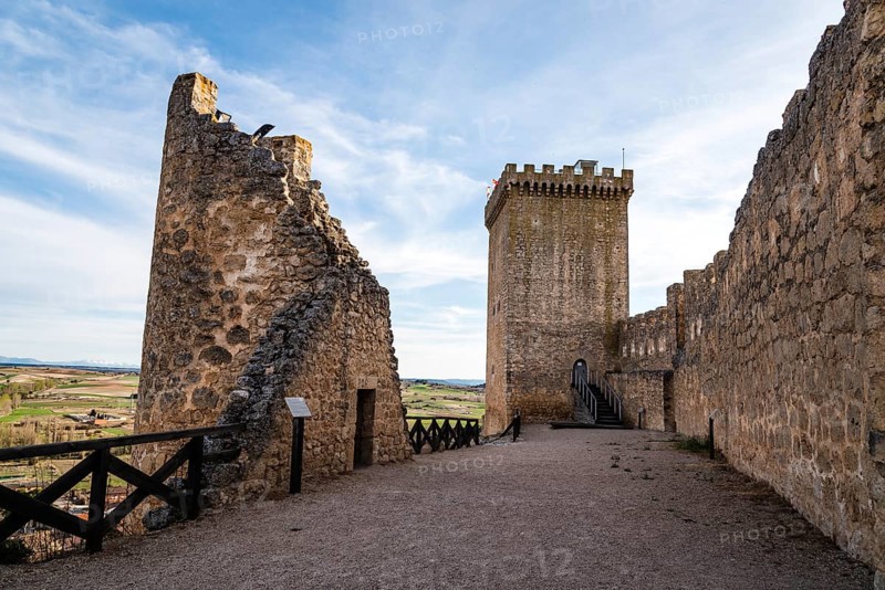 The ruins of the medieval castle of Penaranda de Duero, Burgos, Castile Leon, Spain, Europe