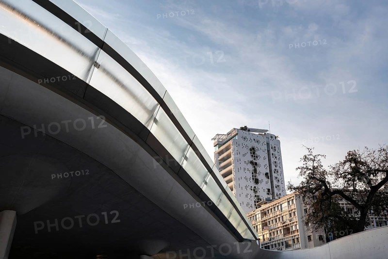 Nicosia Cyprus 06 January 2021 Cityscape of Nicosia the capital city of Cyprus from Eleftheria square with modern futuristic architecture in the centre of the old town