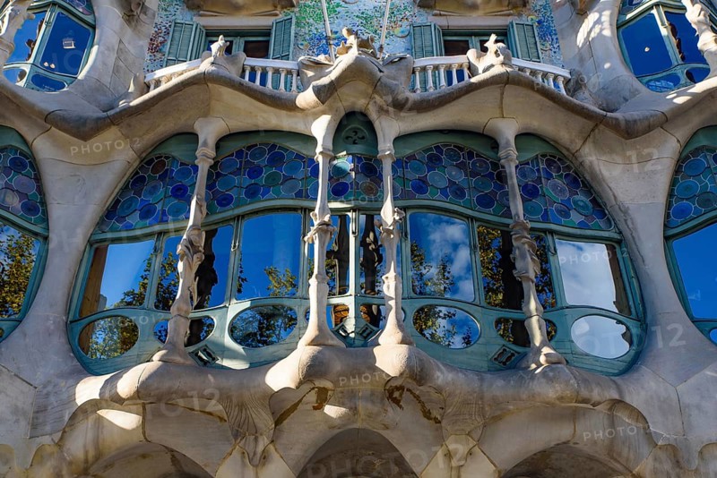 Casa Batlló, designed by Gaudi, in Barcelona, Spain, Europe