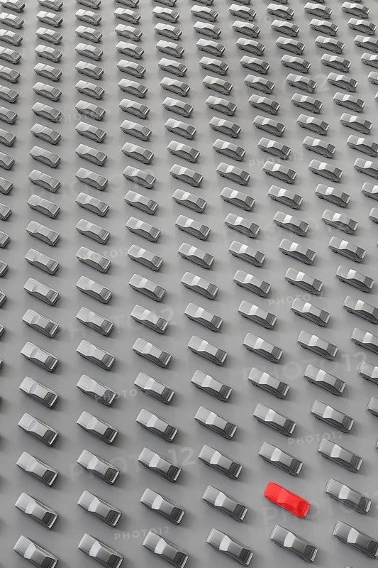 Modern art, wall design with mini cars, Pinakothek der Moderne, Munich, Bavaria, Germany, Europe
