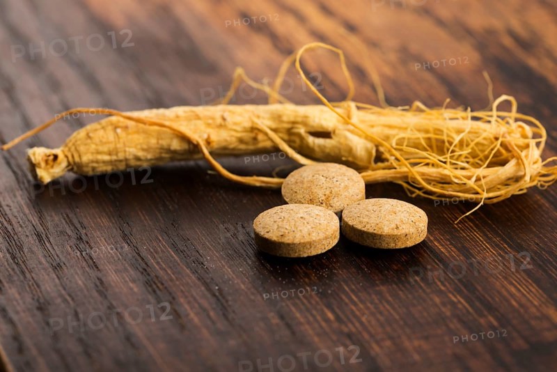 Korean ginseng. Root and pills
