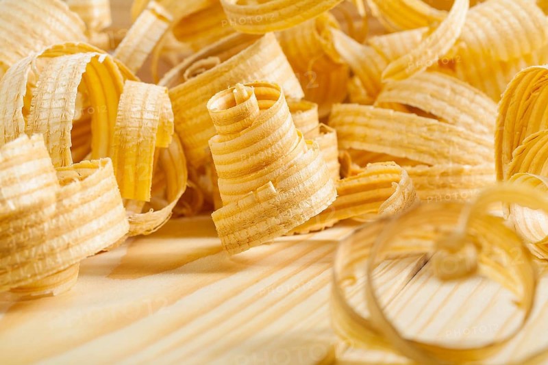 Fresh wooden shavings