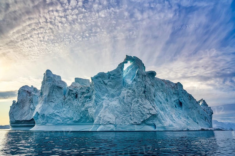 Greenland Ilulissat glaciers at fjord Disco Bay West Greenland