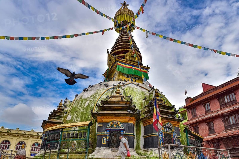 An old stupa in Kathmandu, Nepal, Asia