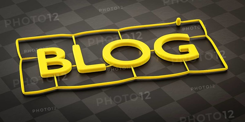 3d illustration of a plastic injection molding word blog