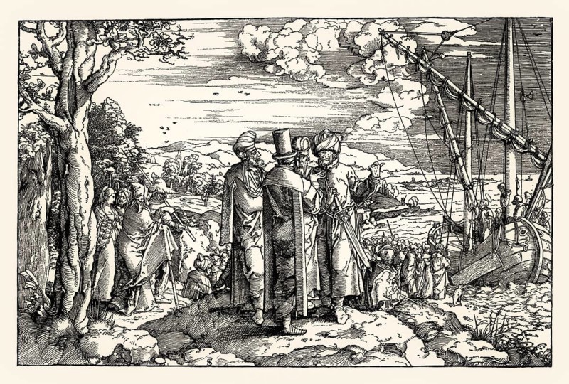Christ's sermon on the ship, 16th century, by Jan Swart van Groningen, facsimile of the 19th century