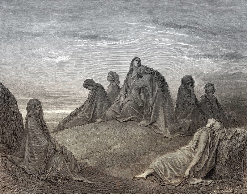 Israelite Women Mourn with Jephthah's Daughter, Gustave Doré