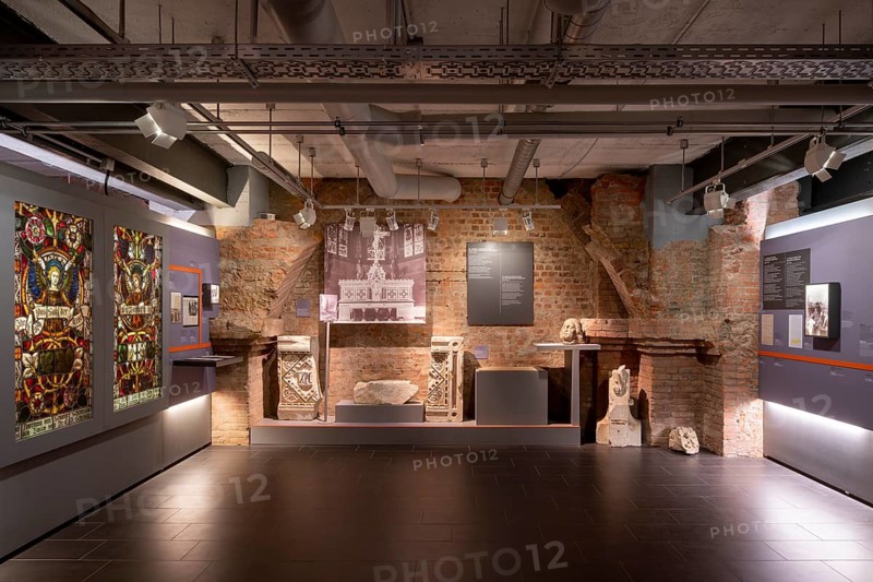 Hamburg, former main church of St Nikolai, today a memorial against the bombing and a memorial, vaulted cellar, permanent exhibition on the history of St Nikolai's Church and the destruction of Hamburg