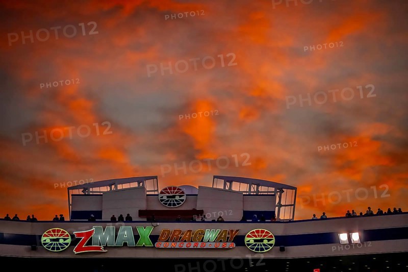 Sep 22, 2023-Concord, NC: The sun sets on zMax Dragway as it plays host to the NHRA Series for the Betway Carolina Nationals