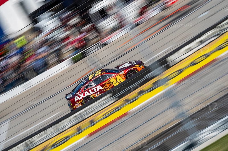 William Byron races for position for the Cook Out 400 in Martinsville, VA, USA, North America