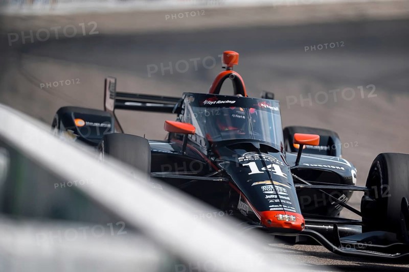 SANTINO FERRUCCI (14) of Woodbury, Connecticut practices for the Hy-Vee Homefront 250 at Iowa Speedway in Newton, IA