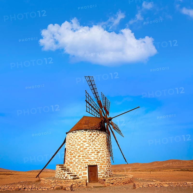 Tefia windmill Fuerteventura at Canary Islands of Spain