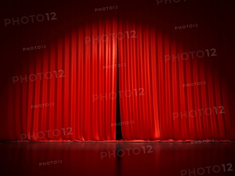 A typical stage curtain background 3D illustration