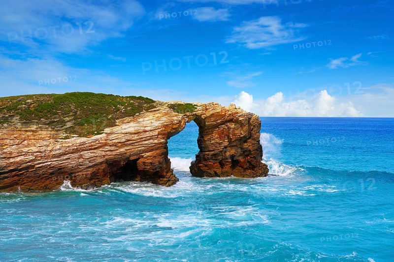 Playa las catedrales Catedrais beach in Ribadeo Galicia of Lugo Spain