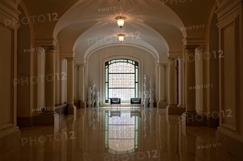 Interior view, Window, Cercle Municipal, Place dArmes, Luxembourg City, Luxembourg, Luxembourg, Europe