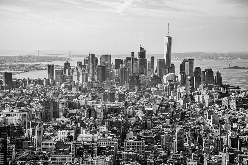 Manhattan skyscraper from Empire State Building, USA, North America