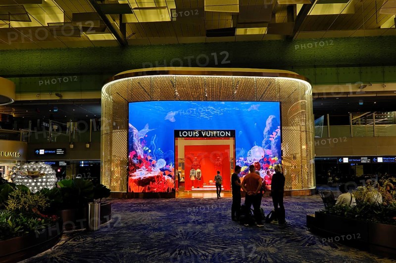 Shop of the luxury brand Louis Vuitton in Terminal 3, Changi Airport Singapore, Singapore, Asia