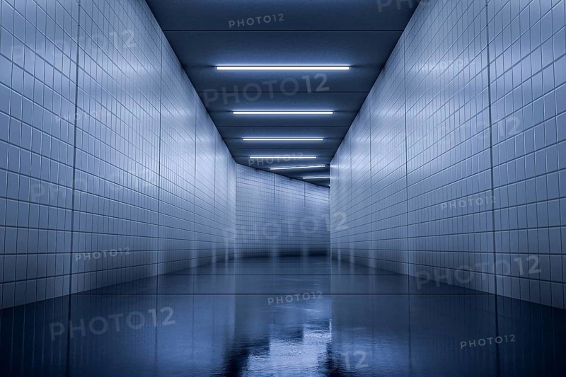 A typical underground corridor background 3d illustration