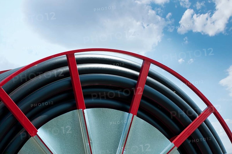 Agricultural hoses for irrigation rolled up