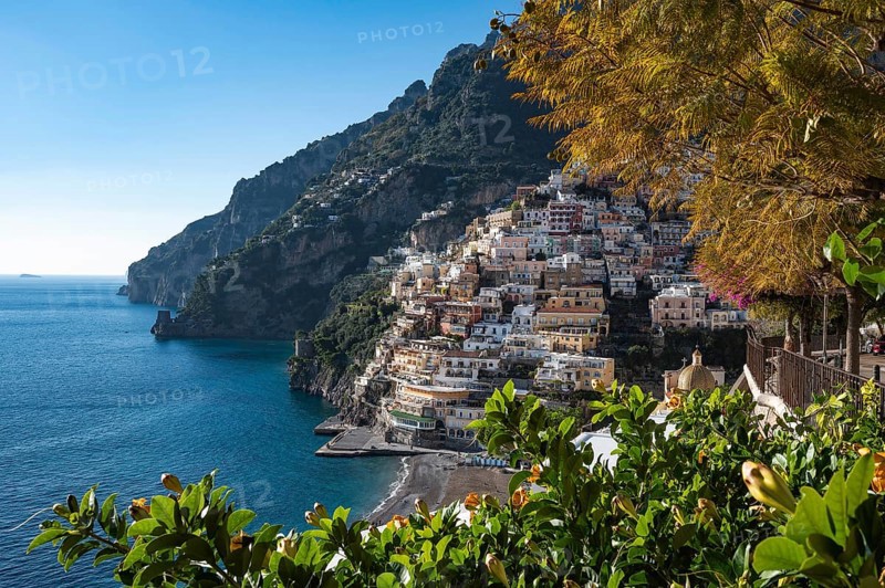 Amalfi Coast in Positano, Italy during sunny day