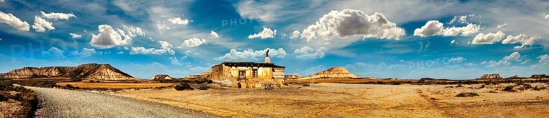 Little House on the Prairie panoramic image. Wild west stories