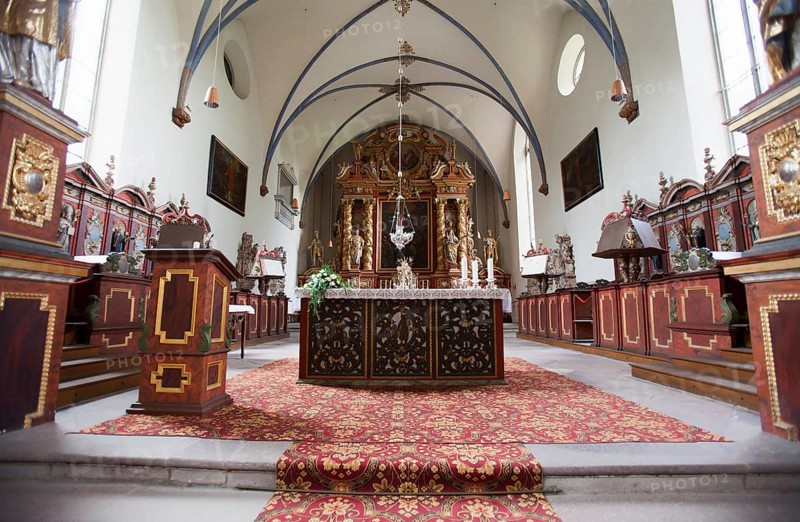 The abbey church, St. Stephanus and St. Vitus, Abbey Castle Corvey in Hoexter, Weserbergland, North Rhine Westphalia, Germany, Europe, Klosterkirche St. Stephanus und St. Vitus, ehemalige Abtei und Schloss Corvey in Höxter, Weserbergland, Nordrhein-Westfalen, Deutschland, Europa, Europe