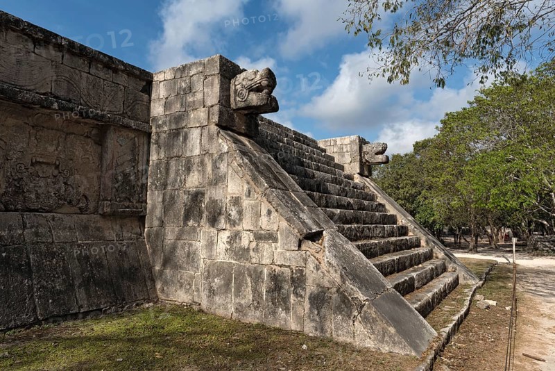 Historical ruins of the ancient Mayan city of Chichen Itza, Yucatan, Mexico, Central America