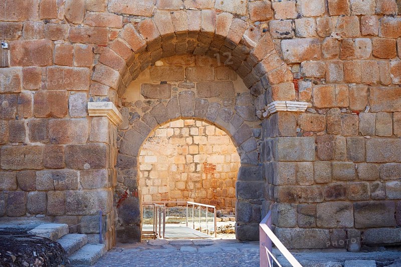 Merida Alcazaba in Spain Badajoz Extremadura by via de la Plata way