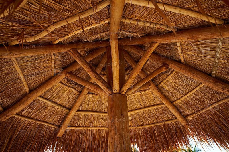 Caribbean beach sunroof in riviera Maya of Mayan Mexico