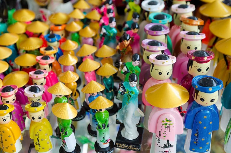 A lot of Vietnam souvenir dolls for sale