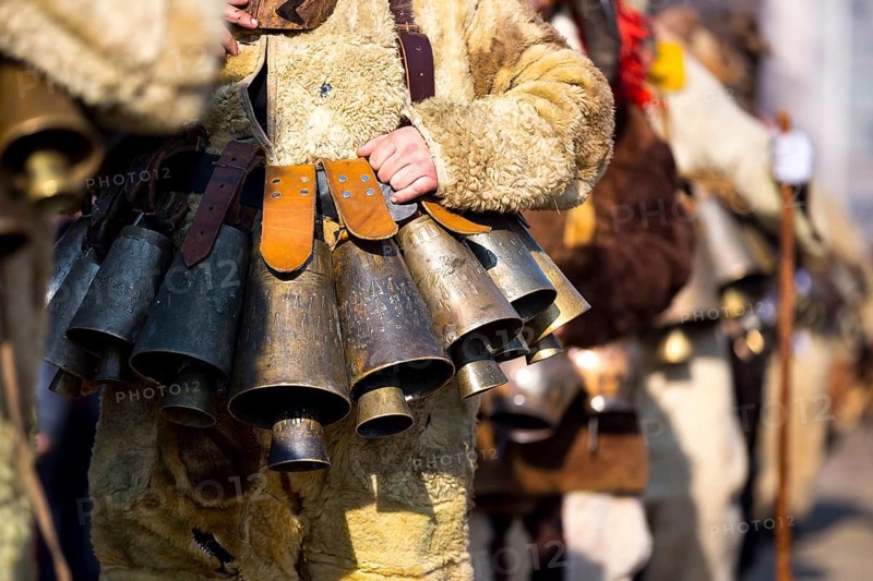 Participants take part in the International Festival of Masquerade Games Surva. The festival promotes variations of ancient Bulgarian and foreign customs and masks. Kukeri