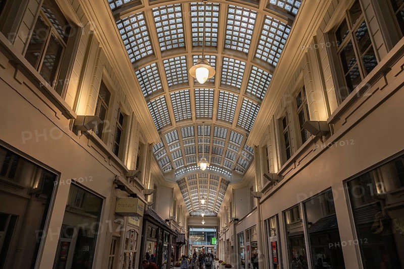 Ostend, West Flanders, Belgium, 10 26 2019 The James Ensor Gallery, a shopping mall in art nouveau style, Europe