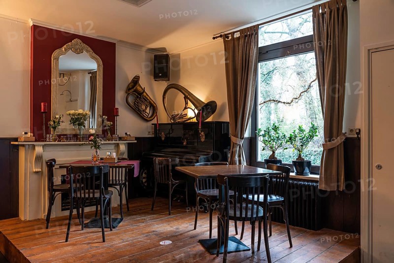 Mheer, Limburg, The Netherlands, 04 05 2022, Interior of the cafe Quanten, a local village pub, Europe