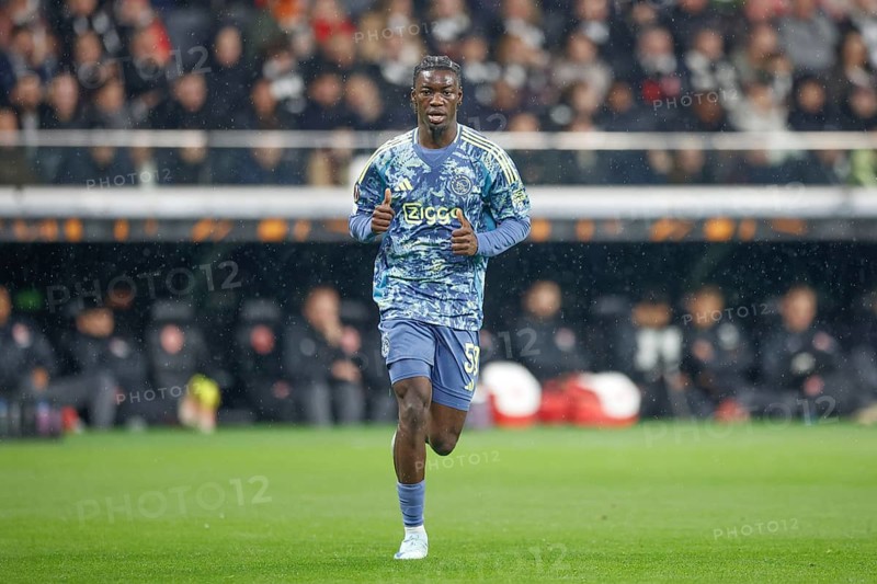 Football, Europa League, Round of 16 second leg, 2024/2025, Eintracht Frankfurt vs. Ajax Amsterdam, 13/03/2025, Frankfurt Stadion, Frankfurt, Germany, Don-Angelo KONADU (Ajax Amsterdam, 59), Europe