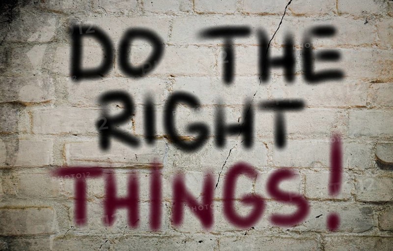 Do The Right Things Concept