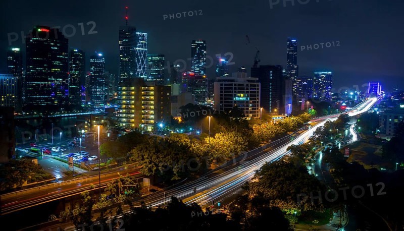 Brisbane skyline in Australia at night