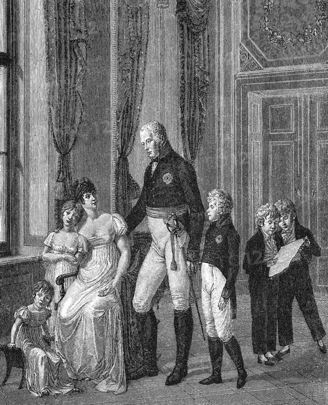 The royal couple with their children, Frederick William III, 1770-1840, king of Prussia and Louise of Mecklenburg-Strelitz, 1776-1810