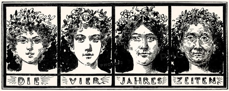Die vier Jahreszeiten, The four seasons, a poem Johann Wolfgang von Goethe