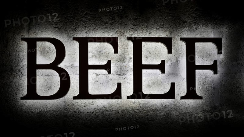 Luminous lettering Beef
