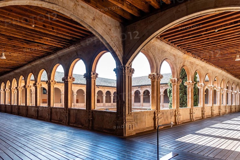 Salamanca, Spain, January 15, 2022: Cloister of The Monastery of San Esteban, Europe